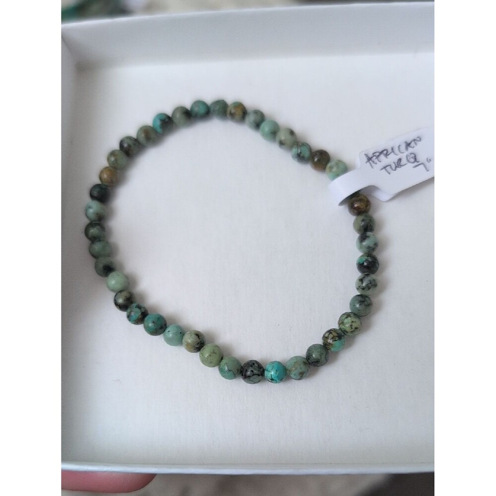 Handmade African Turquoise Stretch Bracelet